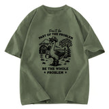 Tokyosol Silly Goose With Sunglasses Washed T-Shirt