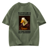 Tokyosol Silly Goose Smoking Funny Washed T-Shirt