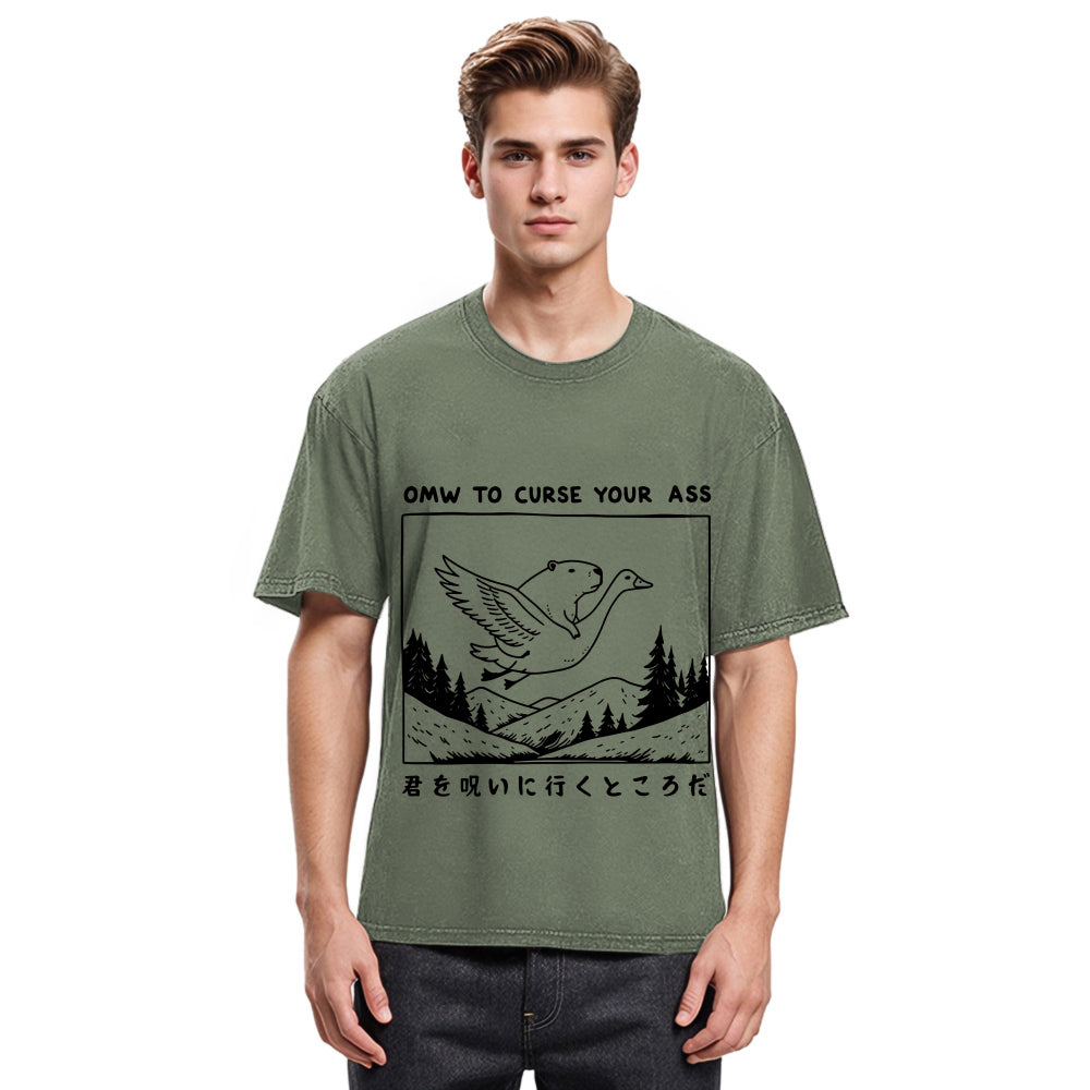 Tokyosol I'm On My Way To Curse You Washed T-Shirt