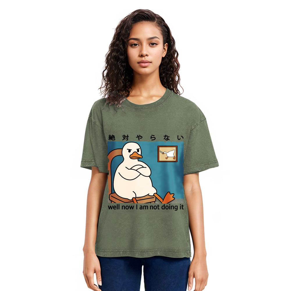 Tokyosol Well Now I Am Not Doing It Washed T-Shirt