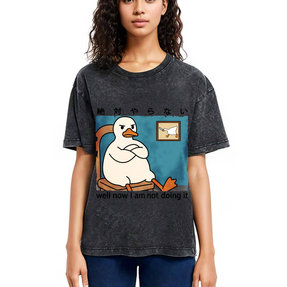 Tokyosol Well Now I Am Not Doing It Washed T-Shirt