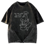 Tokyosol Funny Goose Game Washed T-Shirt
