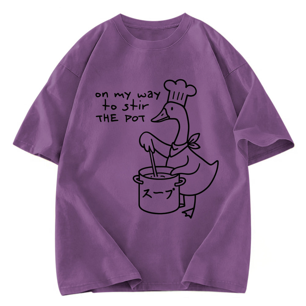 Tokyosol Funny Goose Game Washed T-Shirt