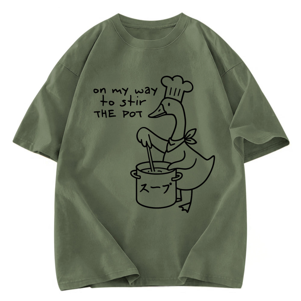 Tokyosol Funny Goose Game Washed T-Shirt