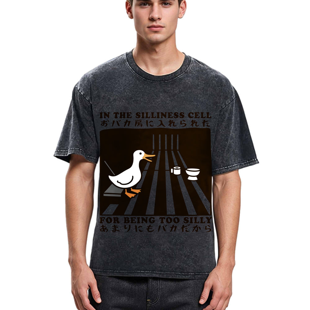 Tokyosol Raccoon Riding A Goose Washed T-Shirt