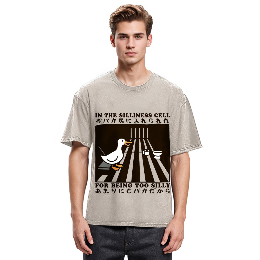 Tokyosol Raccoon Riding A Goose Washed T-Shirt