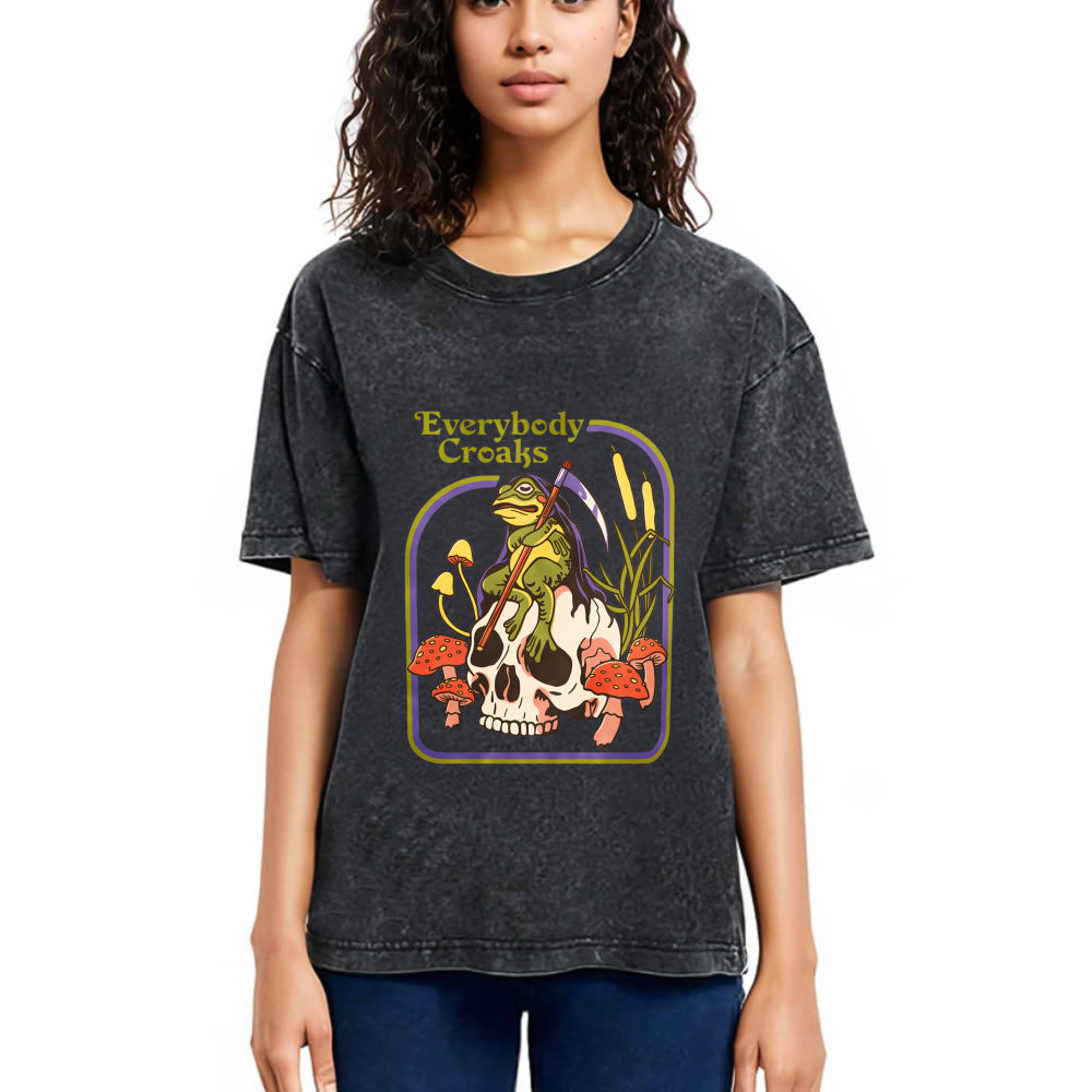 Tokyosol Everybody Croaks Washed T-Shirt