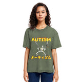 Tokyosol Autism Funny Skeleton Washed T-Shirt