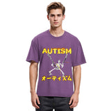 Tokyosol Autism Funny Skeleton Washed T-Shirt