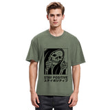 Tokyosol Stay Positive Skeleton Washed T-shirt