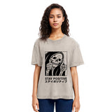 Tokyosol Stay Positive Skeleton Washed T-shirt