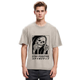 Tokyosol Stay Positive Skeleton Washed T-shirt