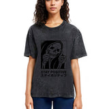 Tokyosol Stay Positive Skeleton Washed T-shirt