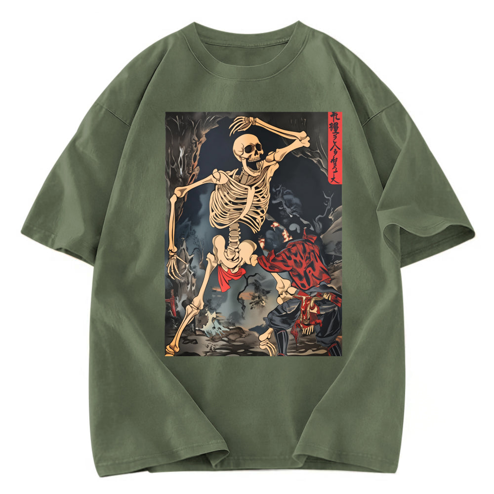 Tokyosol Japanese Horror Skeleton Washed T-shirt