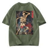 Tokyosol Japanese Horror Skeleton Washed T-shirt