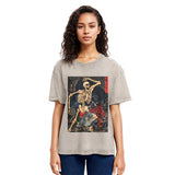 Tokyosol Japanese Horror Skeleton Washed T-shirt