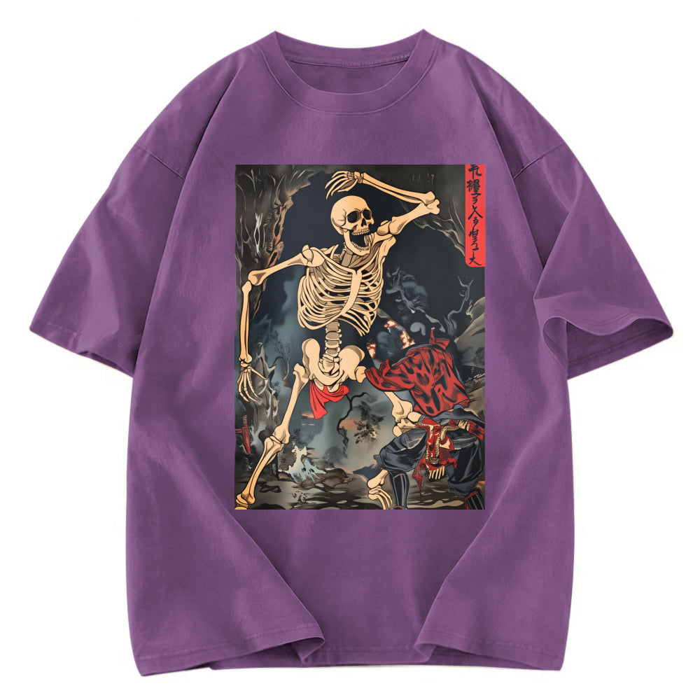 Tokyosol Japanese Horror Skeleton Washed T-shirt