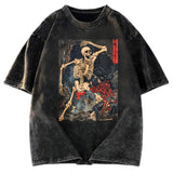 Tokyosol Japanese Horror Skeleton Washed T-shirt