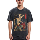 Tokyosol Japanese Horror Skeleton Washed T-shirt