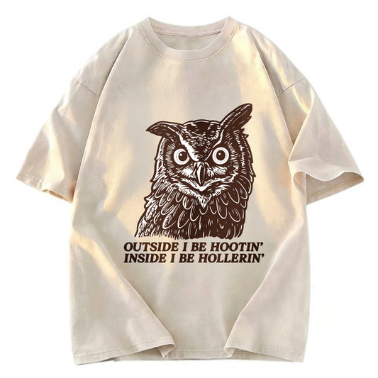 Tokyosol Owl Hootin Hollerin Washed T Shirt