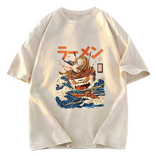 Tokyosol The Great Wave Ramen Yokai Washed T Shirt