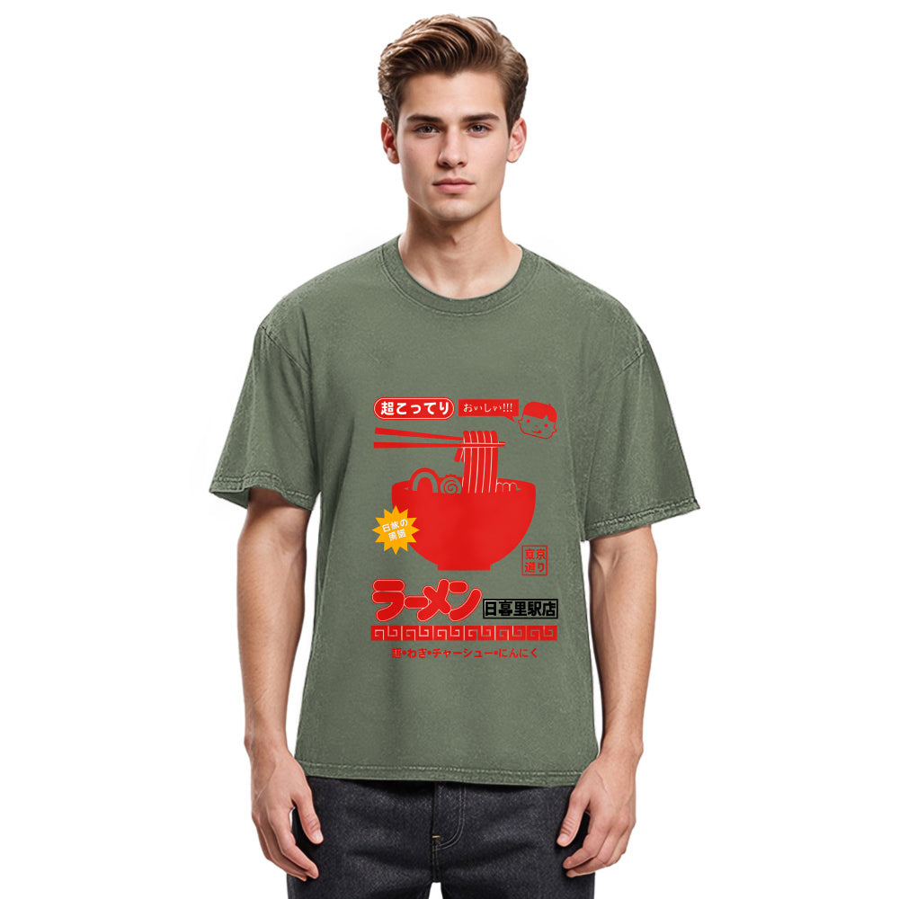 Tokyosol Nippori Station Ramen Washed T Shirt