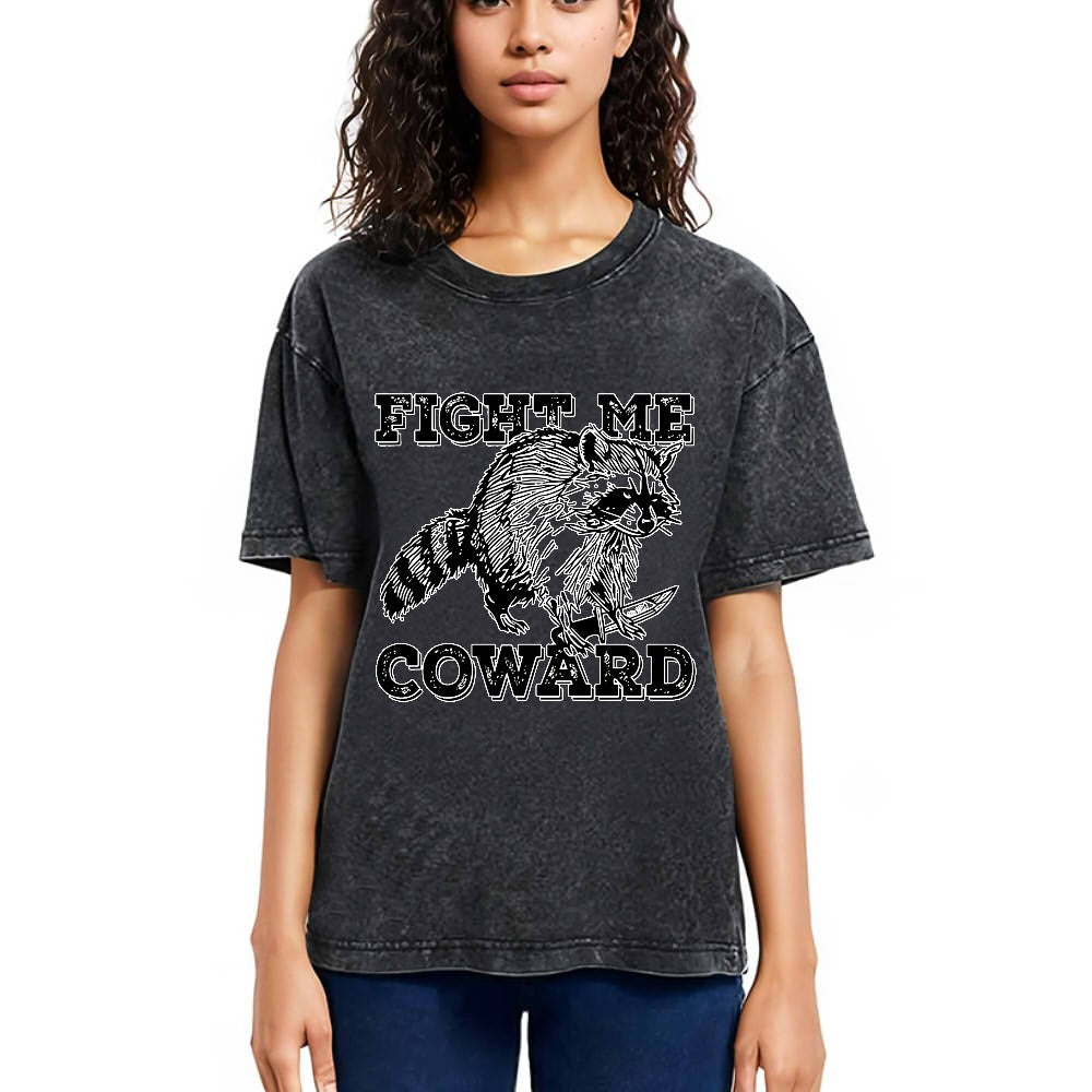Tokyosol Raccoon With A Knife Washed T Shirt