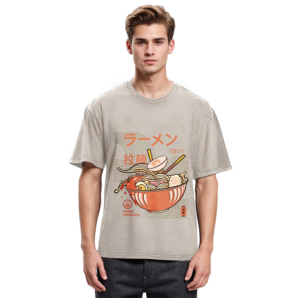 Tokyosol Fresh Ramen Noodles Washed T Shirt