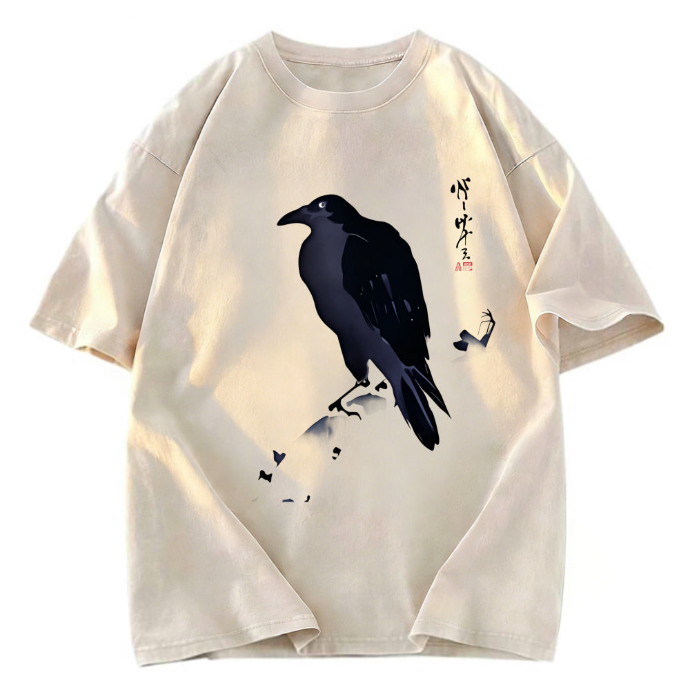 Tokyosol Japanese Kyosai Crow Washed T Shirt