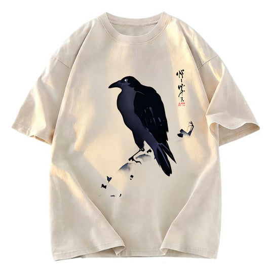 Tokyosol Japanese Kyosai Crow Washed T Shirt