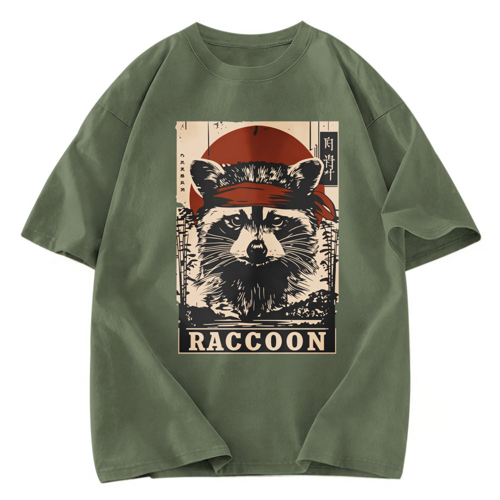 Tokyosol Raccoon Commando Vintage Washed T Shirt