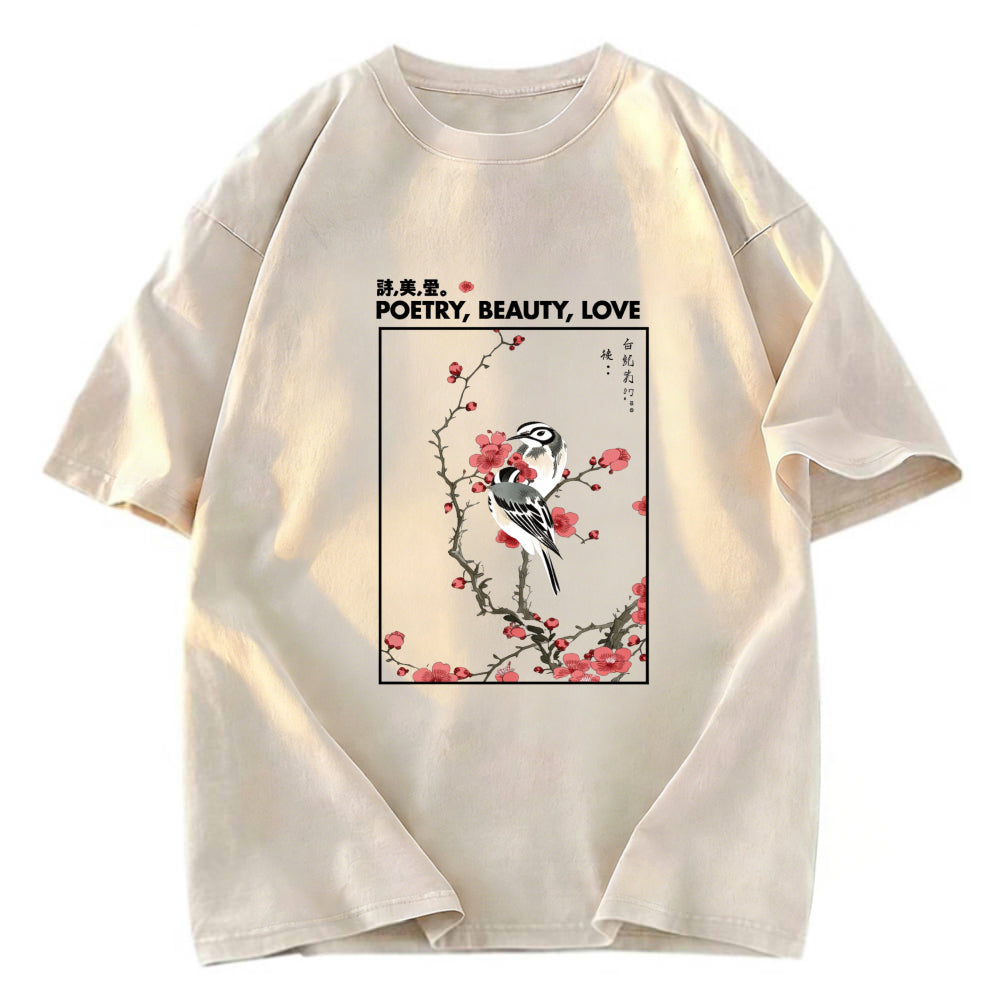 Tokyosol Japanese Ink Painting Washed T Shirt
