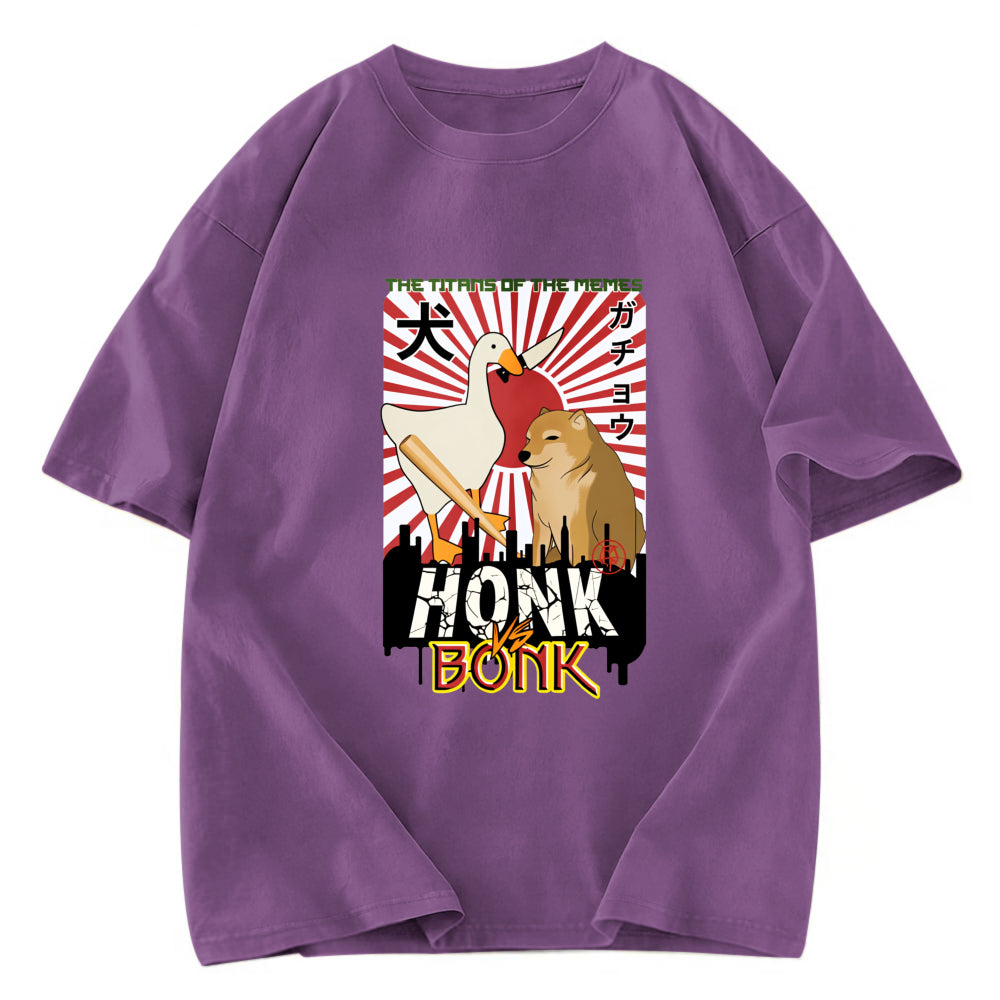 Tokyosol Honk Vs Bonk Meme Washed T Shirt