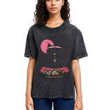 Tokyosol Cute Sushi Cat Eating Washed T Shirt
