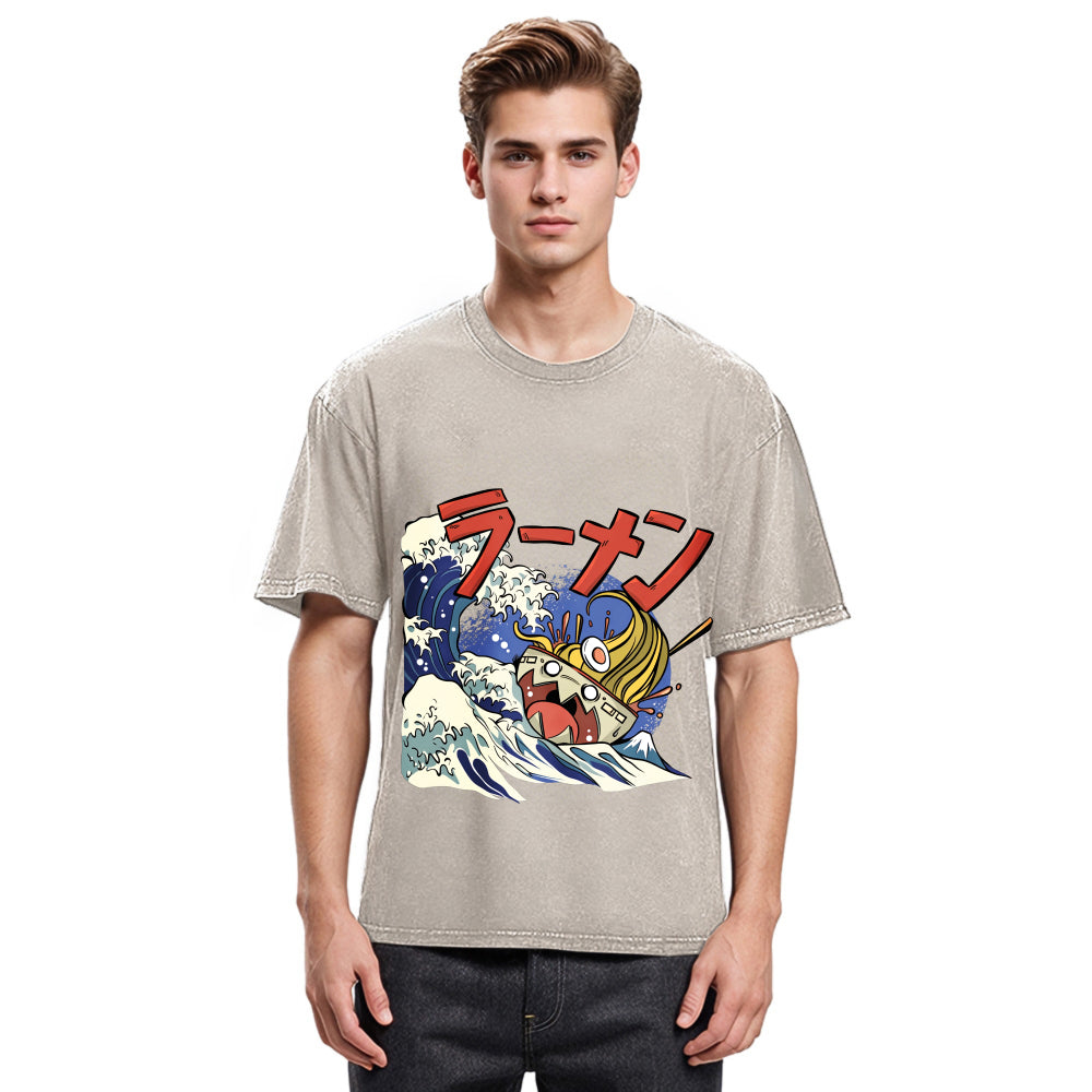 Tokyosol Ramen Seas Wave Washed T Shirt