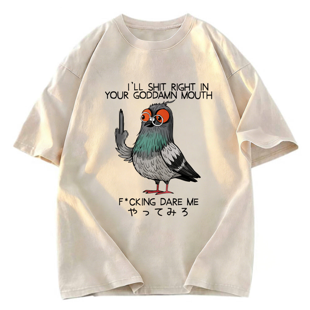 Tokyosol Angry Pigeon Washed T Shirt