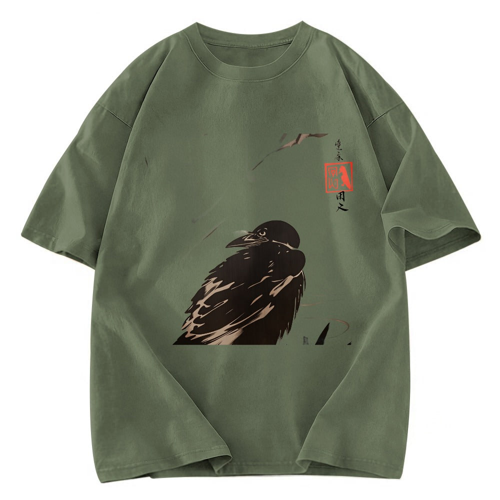 Tokyosol Crow And Reeds Washed T Shirt