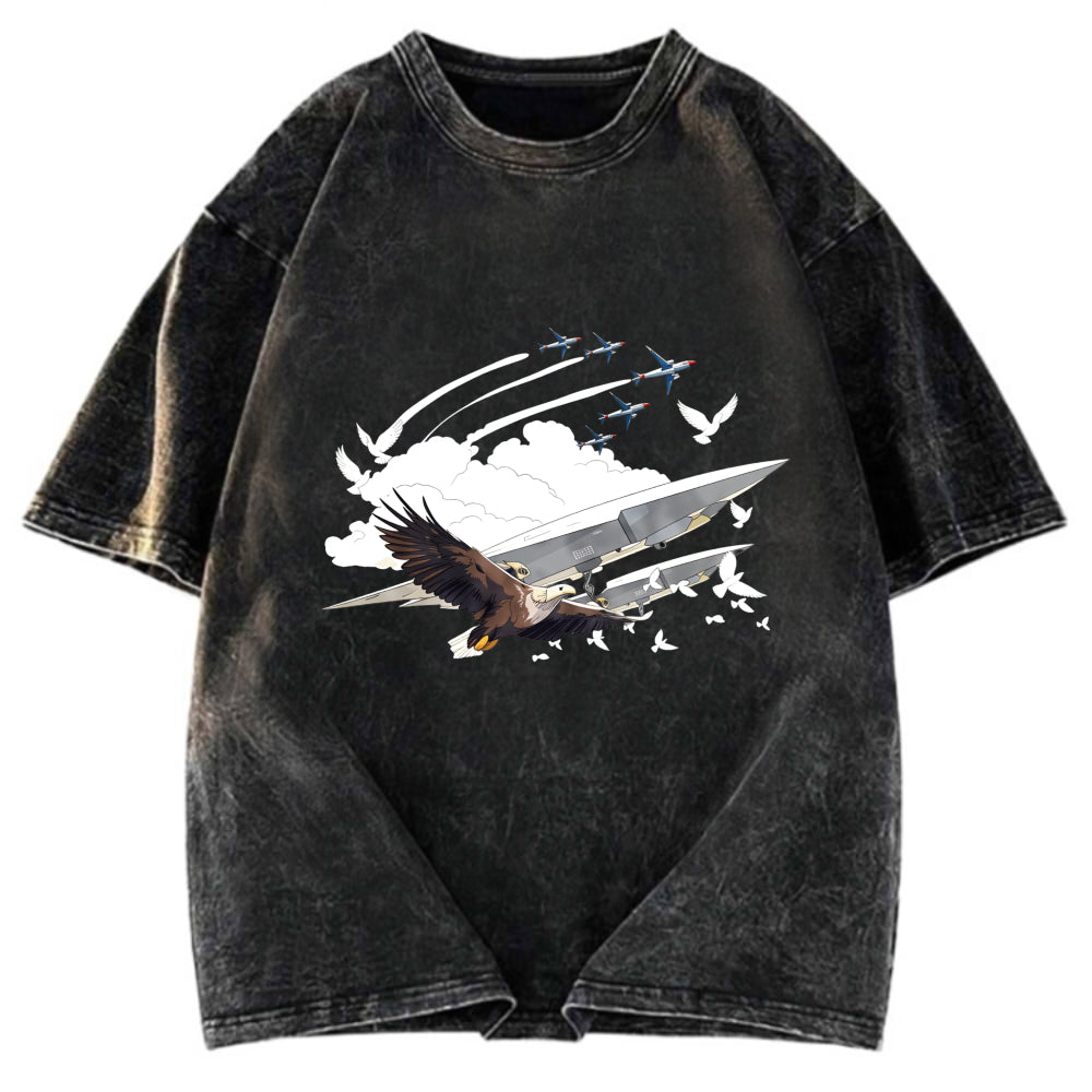 Tokyosol Eagle And Drone Washed T Shirt