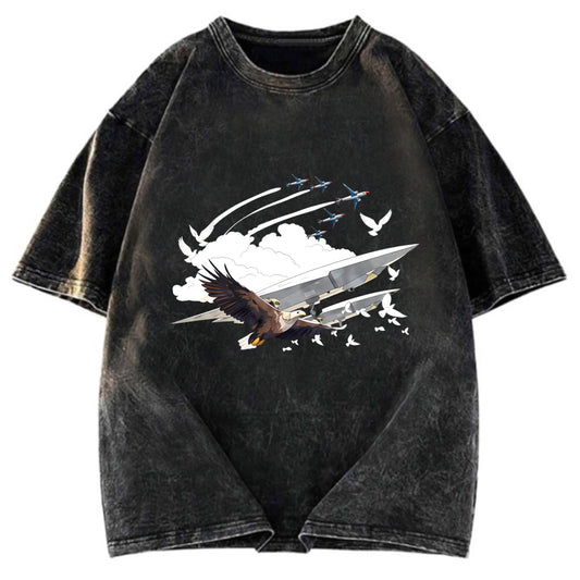 Tokyosol Eagle And Drone Washed T Shirt