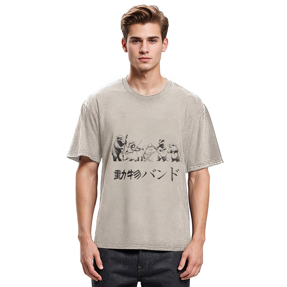 Tokyosol Animal Band Washed T Shirt