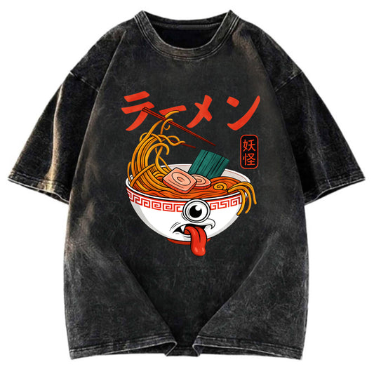 Tokyosol Yokai Ramen Japanese Washed T Shirt