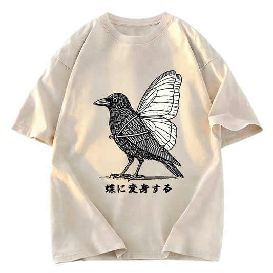 Tokyosol Pretend To Be A Butterfly Washed T Shirt