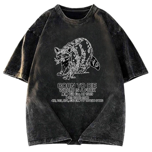 Tokyosol Born To Die World Is A Fuck Washed T Shirt