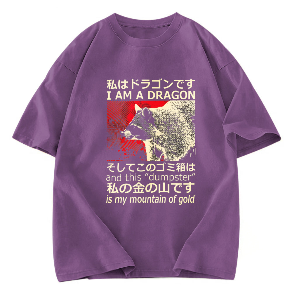 Tokyosol I M A Dragon And This Dumpster Is My Mountain Of Gold Washed T Shirt