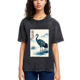 Tokyosol The Graceful Crane Washed T Shirt