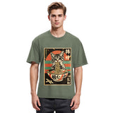 Tokyosol Kawaii Cat Lover Ramen Washed T Shirt