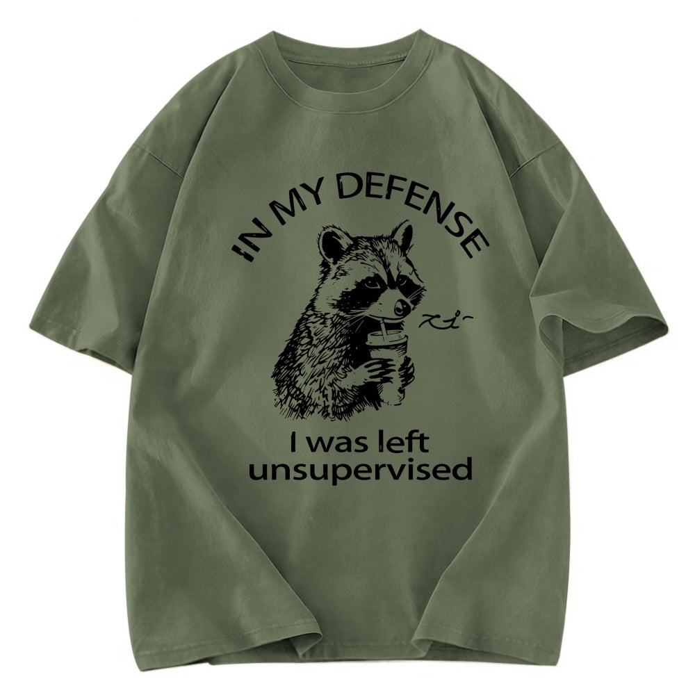 Tokyosol Left Unsupervised Raccoon Washed T Shirt
