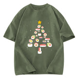 Tokyosol Sushi Christmas Tree Washed T Shirt