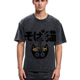 Tokyosol Cat Ramen Bowl Washed T Shirt