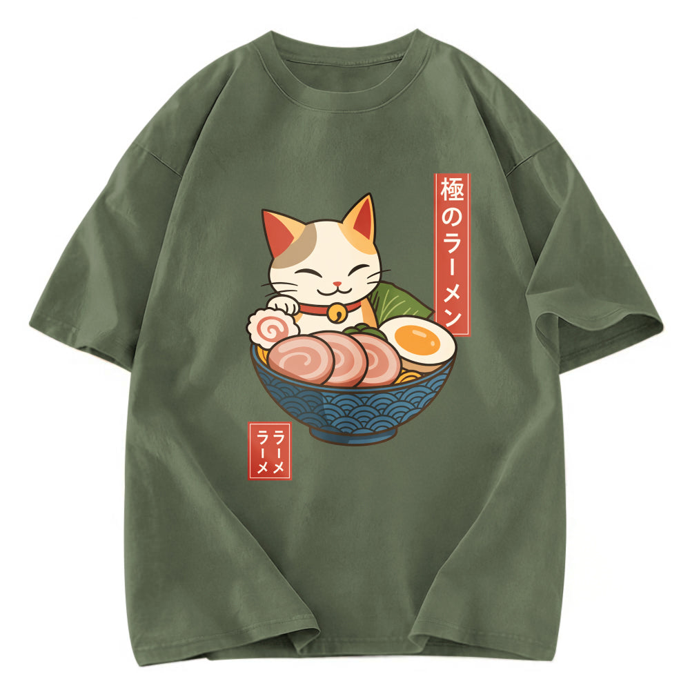 Tokyosol Neko Ramen Washed T Shirt